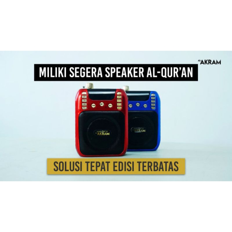 Al Akram Ultimate Speaker Al Quran Alakram Murottal Free Microfon Kabel USB SD Card Charger Murotal Alquran