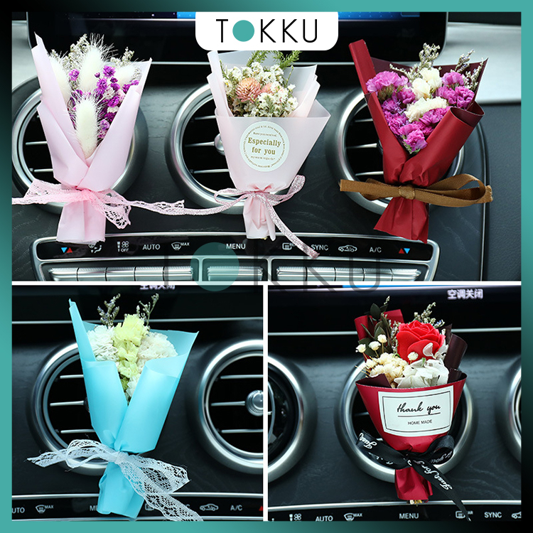 TOKKU Aksesoris Interior Mobil Colok di AC bentuk Bunga Mini / Kado dan Hadiah / Souvenir Unik Model Terbaru