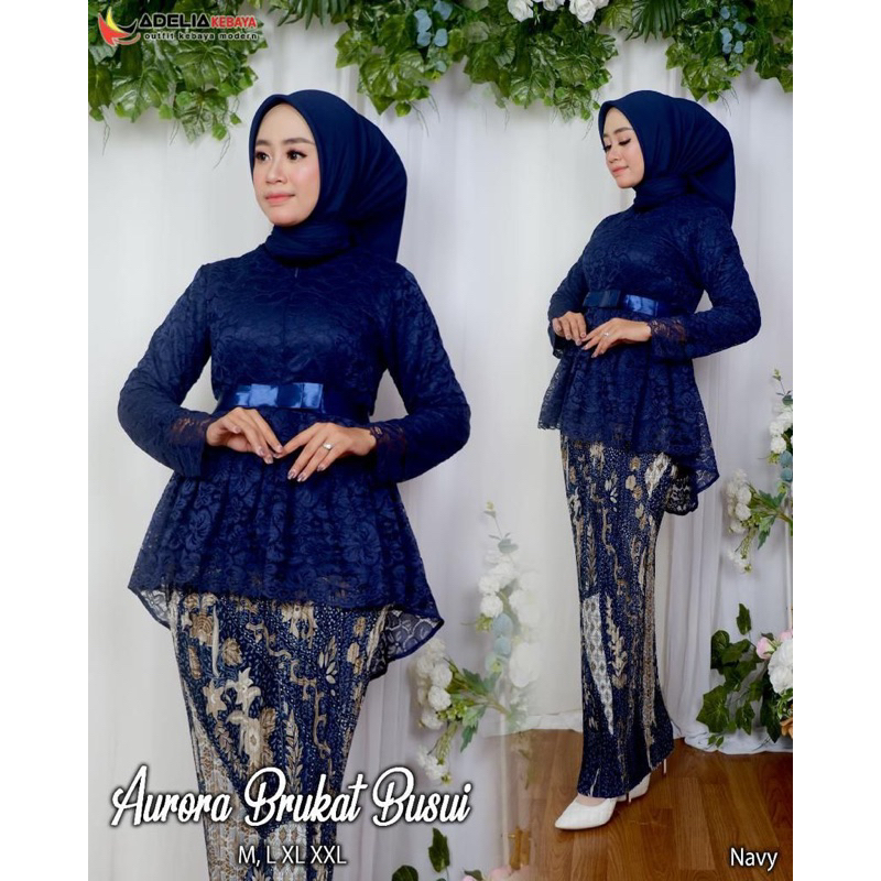 Setelan Kebaya Aurora Brukat Busui / Kebaya Wisuda / Kebaya Brukat / Kebaya Pesta / Kebaya Lamaran / Kebaya Busui