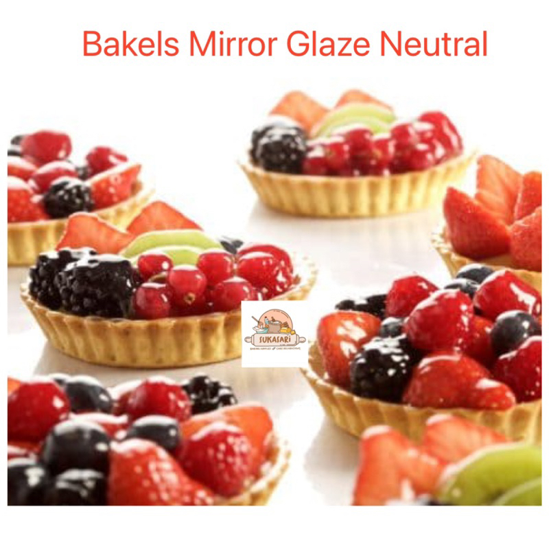 

Bakels Mirror Glaze Neutral 500gr glazing crystal kilap buah