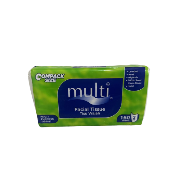 Tisu Tessa Multi 160 Sheets 2 Ply MP11 compack size / Tissue Facial Soft Pack 160s / Tisu wajah 2ply 160 sheet higienis