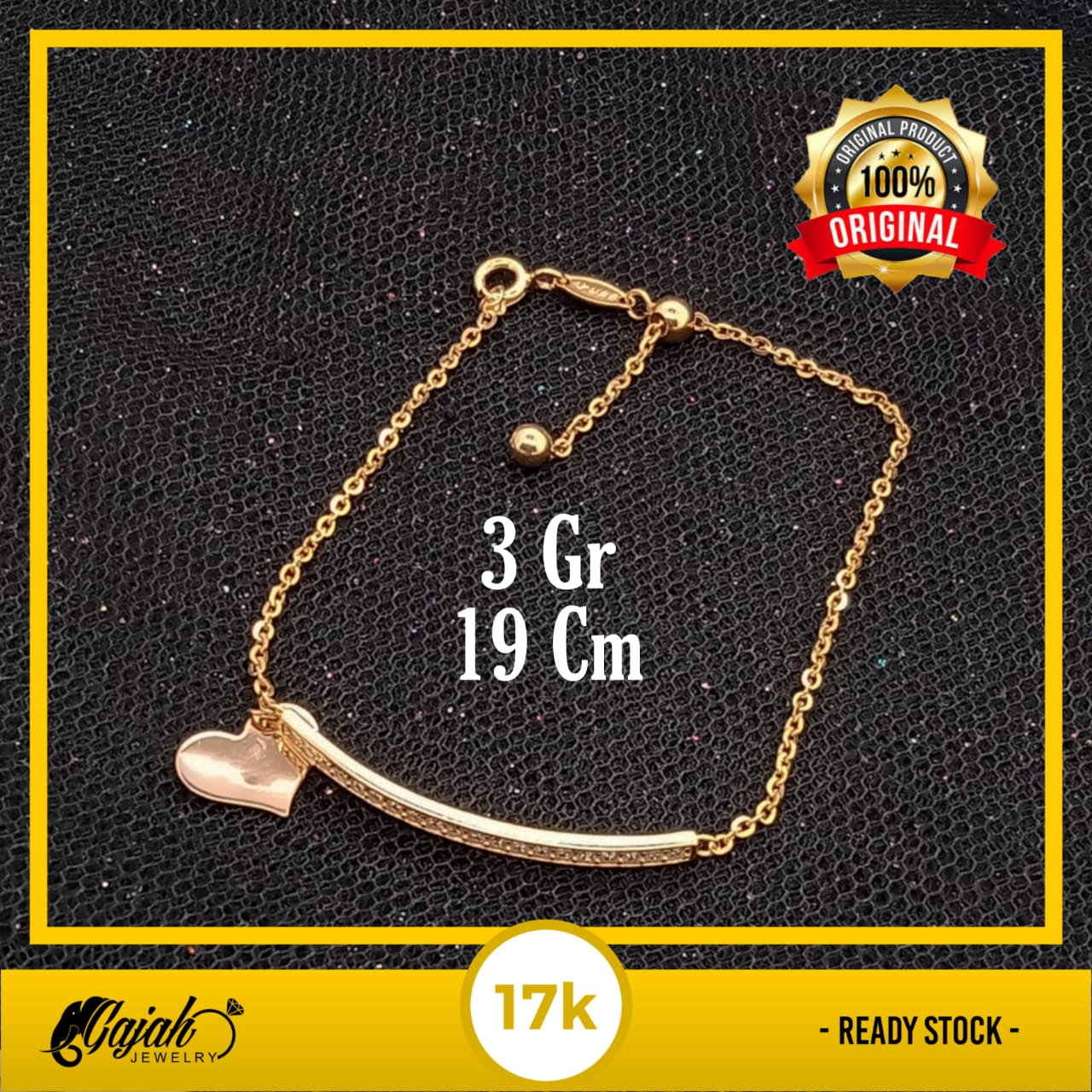 Gelang Emas 17K - 3 Gr Kadar 750 - 5094