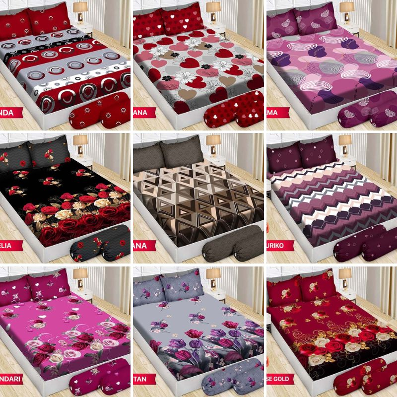 RC Bonita 3D Sprei 180x200 Redwood Lovely Rose  Blue tayo Everbest Nadine Brianna Bellavista Padma