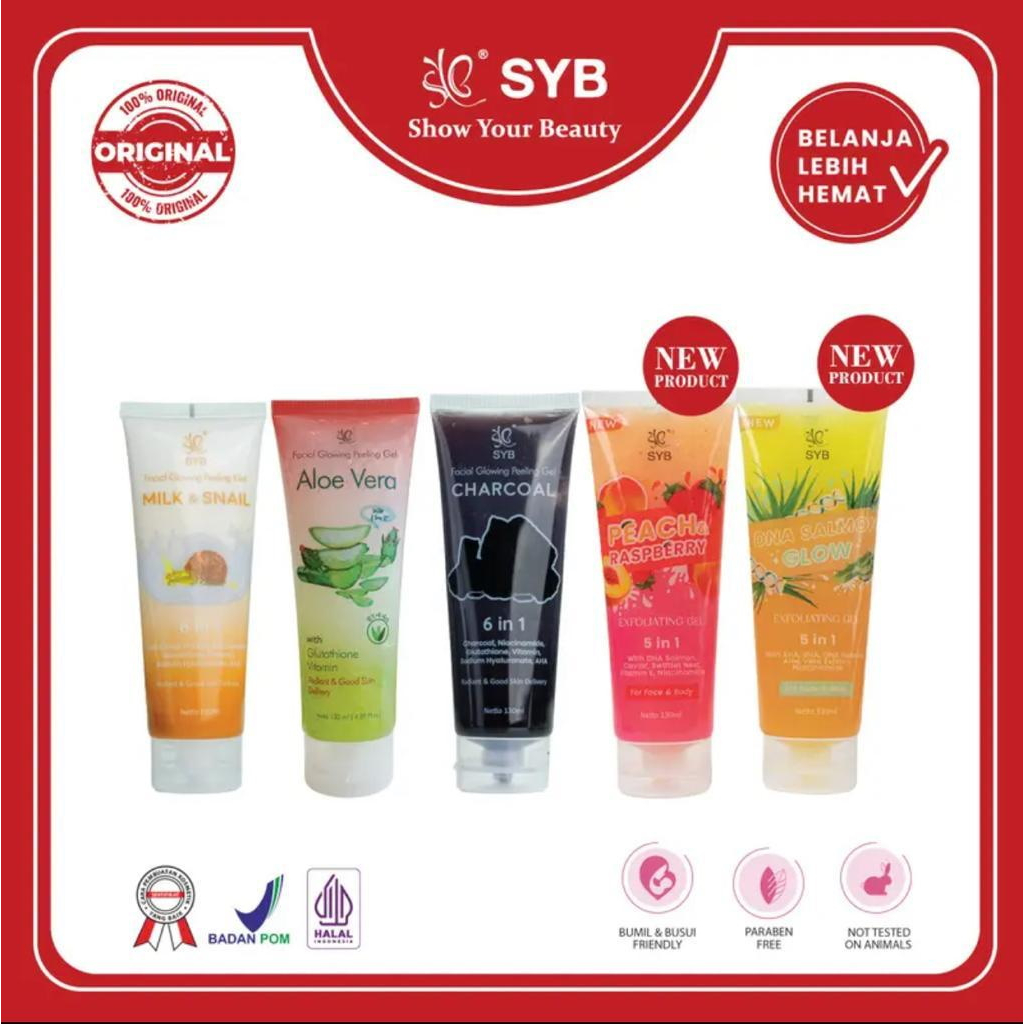 SYB facial Glowing Peeling BPOM 130 ml