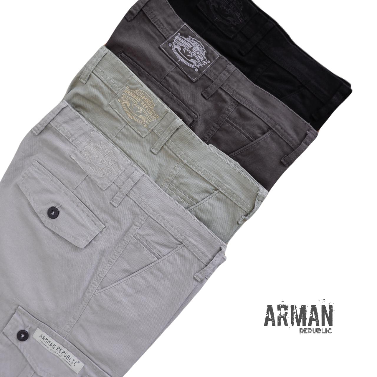 Celana Pendek Cargo Pria / Cargo Pendek Premium Kanvas Original Armman Size 28-39