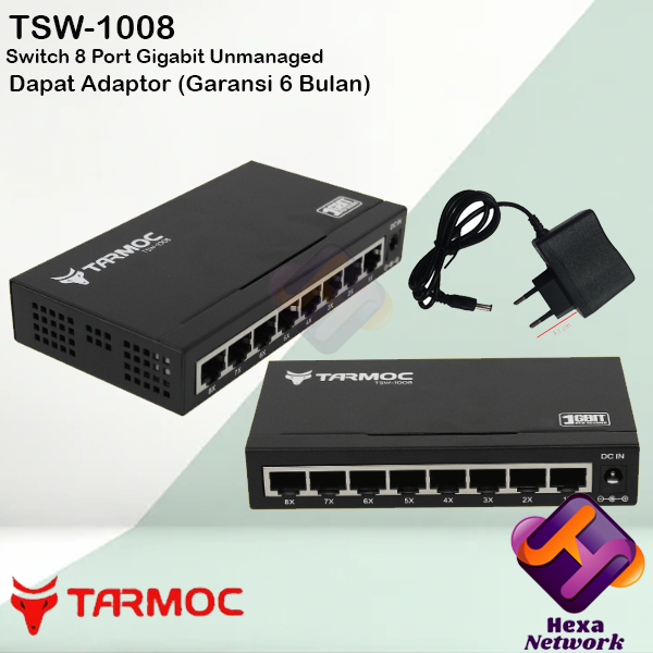 Tarmoc TSW-1008 Switch Unmanage 8 port Gigabit Metal Case