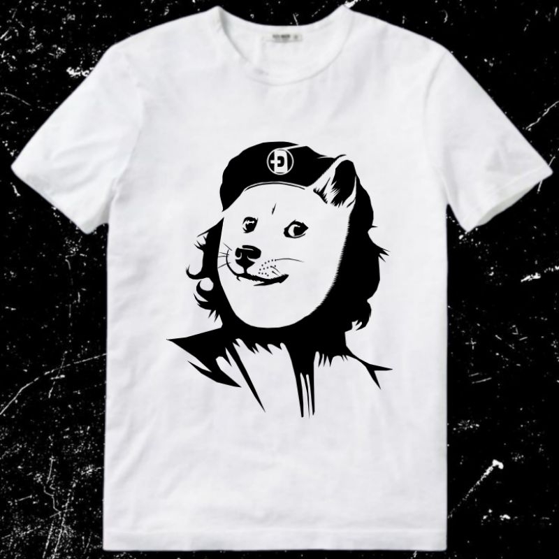 Baju Kaos Tshirt Pria Laki Cowok Dewasa Che Guevara Fidel Castro Kuba Revolution Revolucion Dogecoin