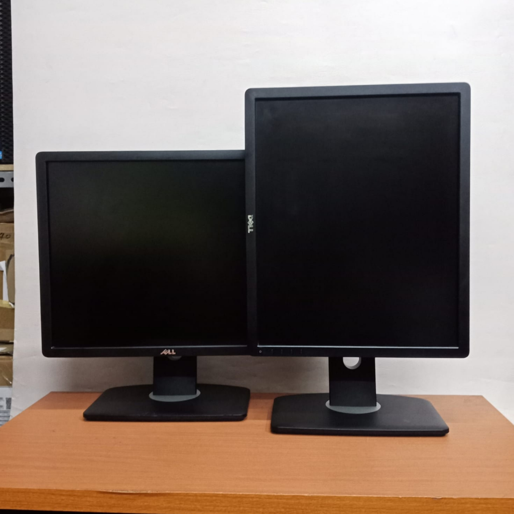 Obral lcd monitor dell 19''inch kotak, For desaignds editing input dvi/vga cocok untuk perkantoran