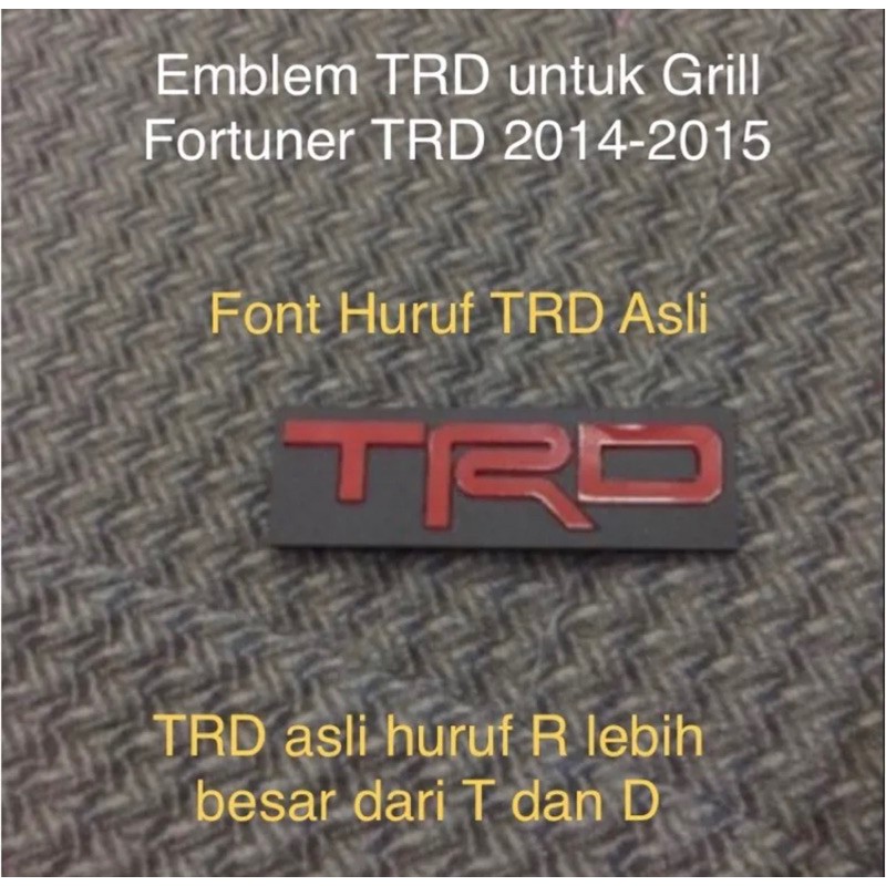 logo TRD grill fortuner 2015