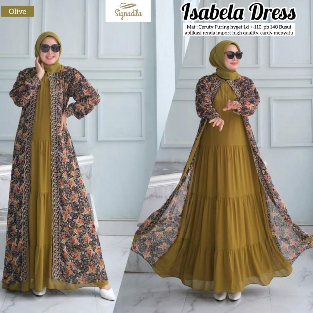 ISABELA DRESS MAXY BY SIGNADILA BAHAN CERUTY FURING HYGET BUSUI RENDA IMPORT HQ