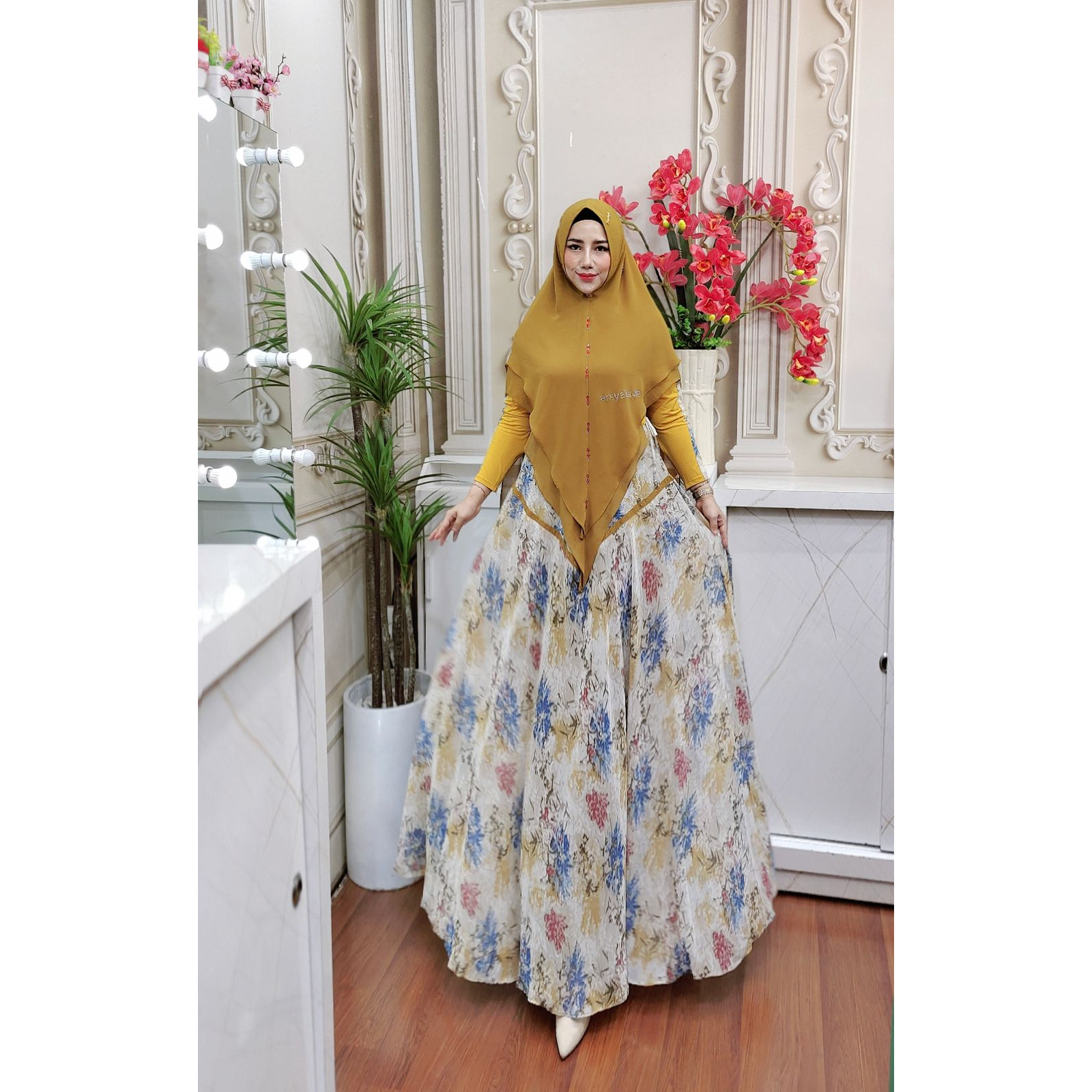 GAMIS SYARI TERBARU SET HIJAB 2IN 1 CLARISSA SYARI SERIES BY ARSYAKAYLA