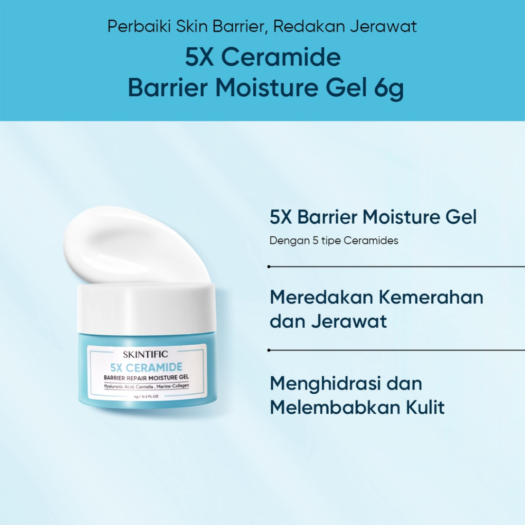 [ FREE GIFT ] SKINTIFIC 5X Ceramide Travel Kit - Skintifik Paket Skincare Moisturizer Toner Facial Wash Sunscreen