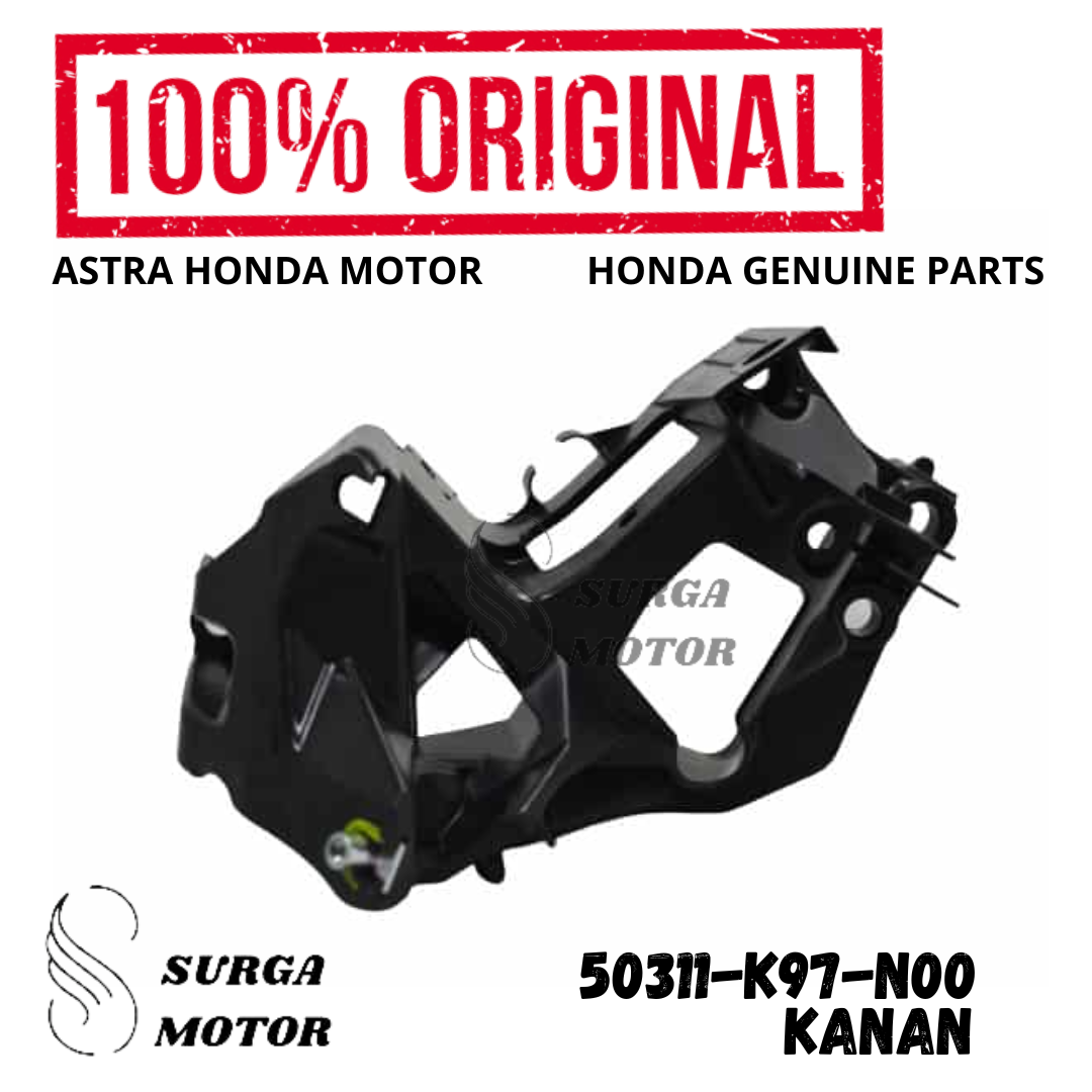 Cover Tameng Panel Dudukan Lampu Depan Kanan Honda PCX 150 Hybrid Original AHM 50311-K97-N00 Pelindu