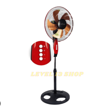 Kipas Angin Berdiri Tornado 16&quot; Stand Fan Besi Baling Baling 5 Gold Seris