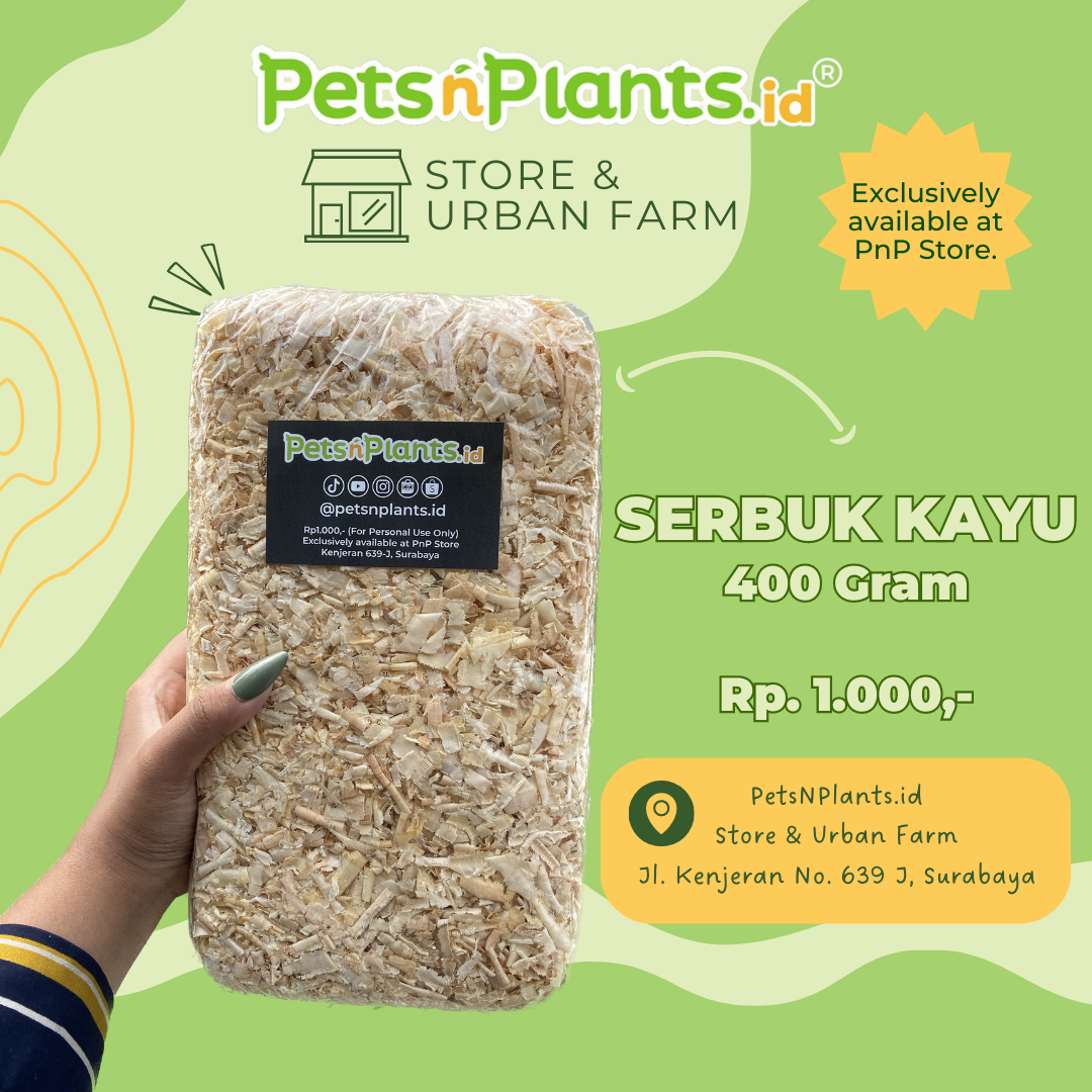 Serbuk Kayu 400 Gram 5 Bungkus + Tas Belanja Spunbond PetsnPlants.id