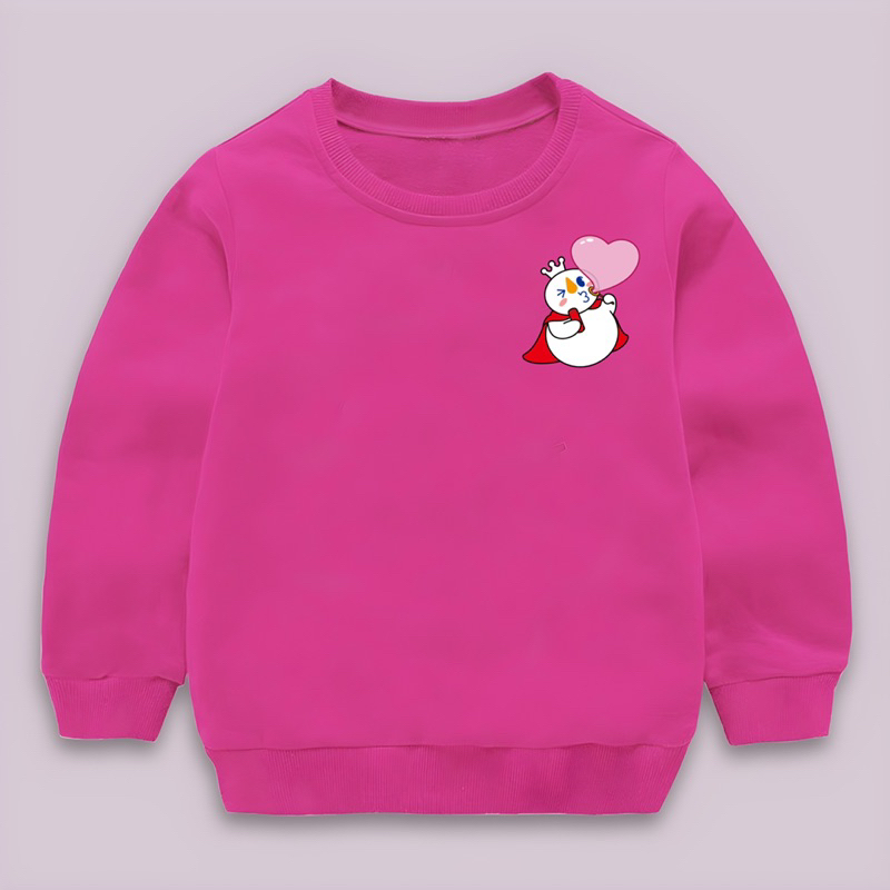 Sweater anak cewek cowok LOVE SNOW hoodie anak 2-10 tahun