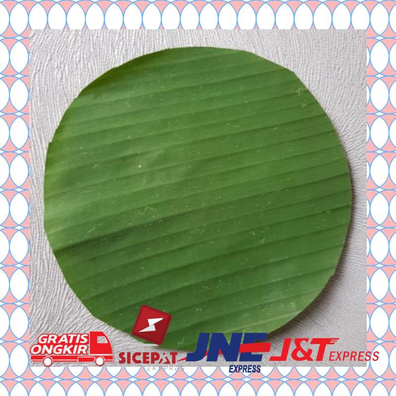 daun pisang bulat/bungkus makanan/alas makanan daun pisang