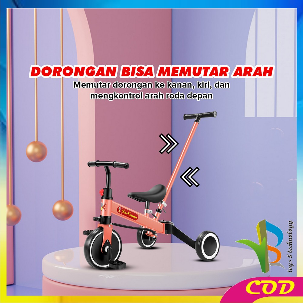 RB-M97 Mainan Sepeda Anak 3 Roda 2in1 Sepeda Keseimbangan Anak Balance Bike Ride On Anak Push Bike