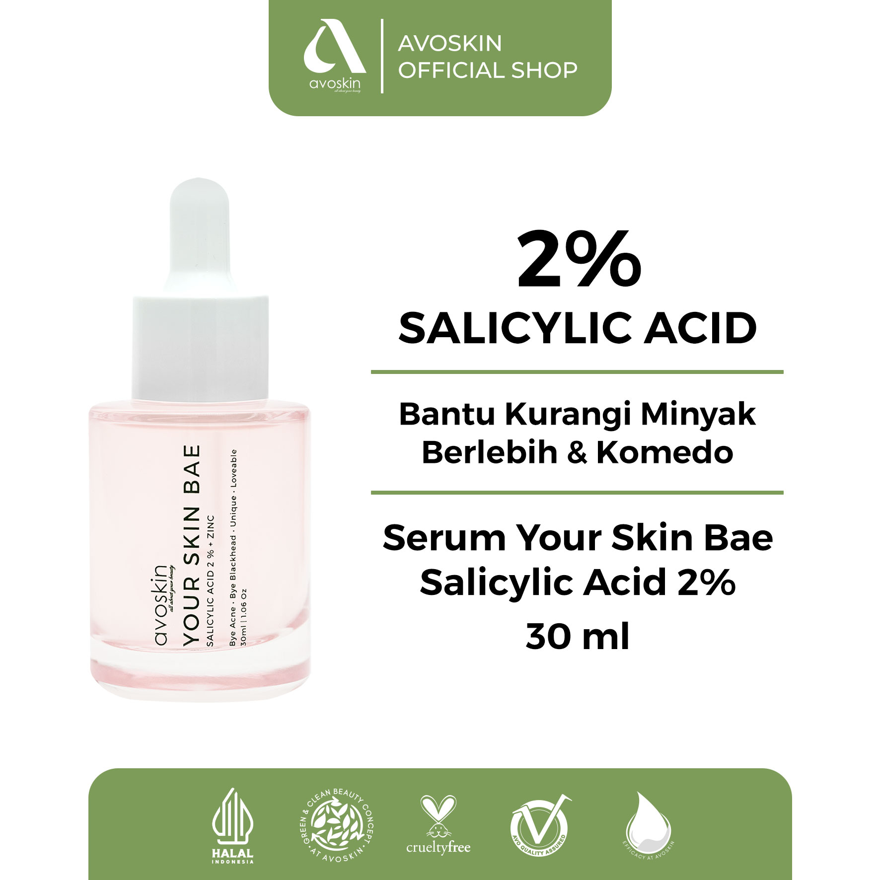 AVOSKIN Your Skin Bae Salicylic Acid 2% + Zinc