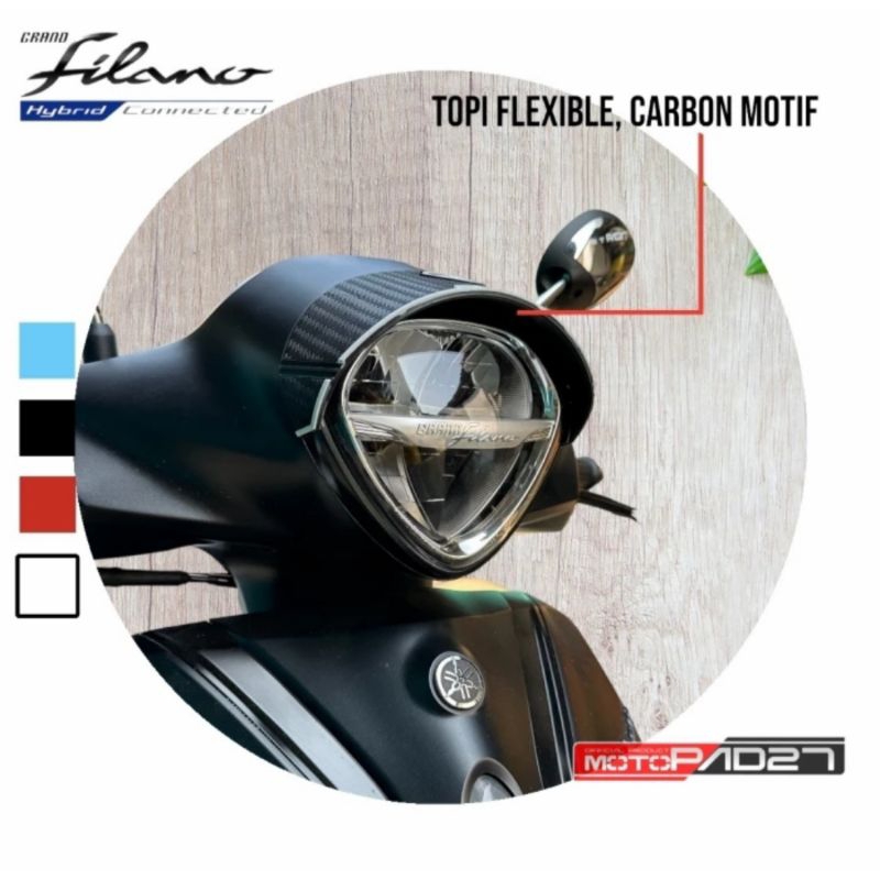 Motopad27 Topi Headlamp Karet Rubber Yamaha grand filano 2023