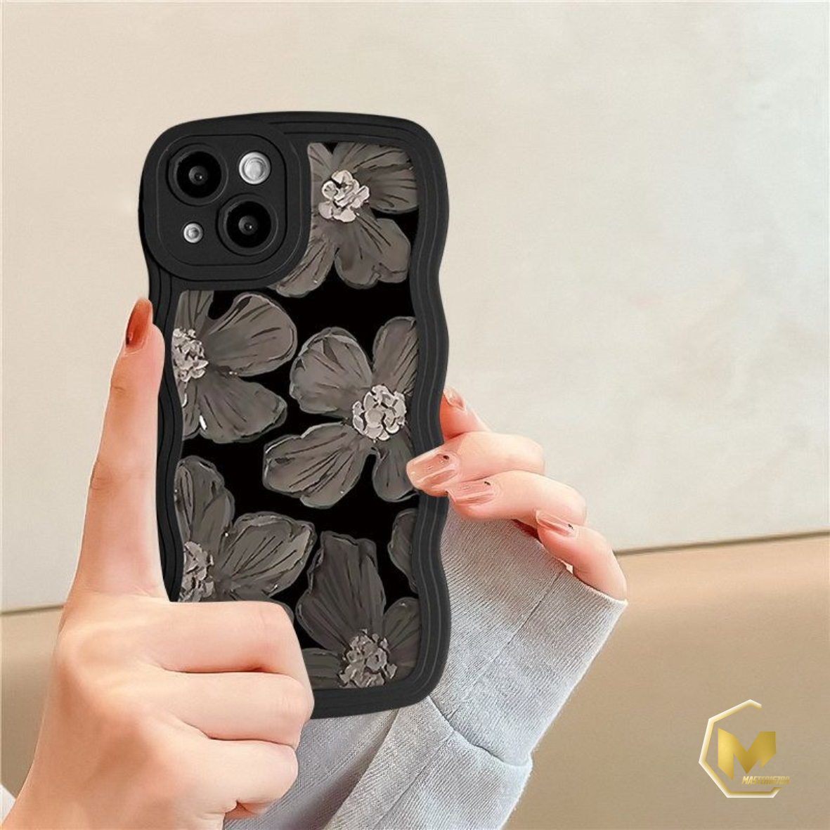 SS820 CASE SILIKON CASING OIL PAINTING FLOWER FOR IPHONE 6 6S 7 8 7+ 8+ X XS XR XS MAX 11 12 13 14 PRO MAX MA4465