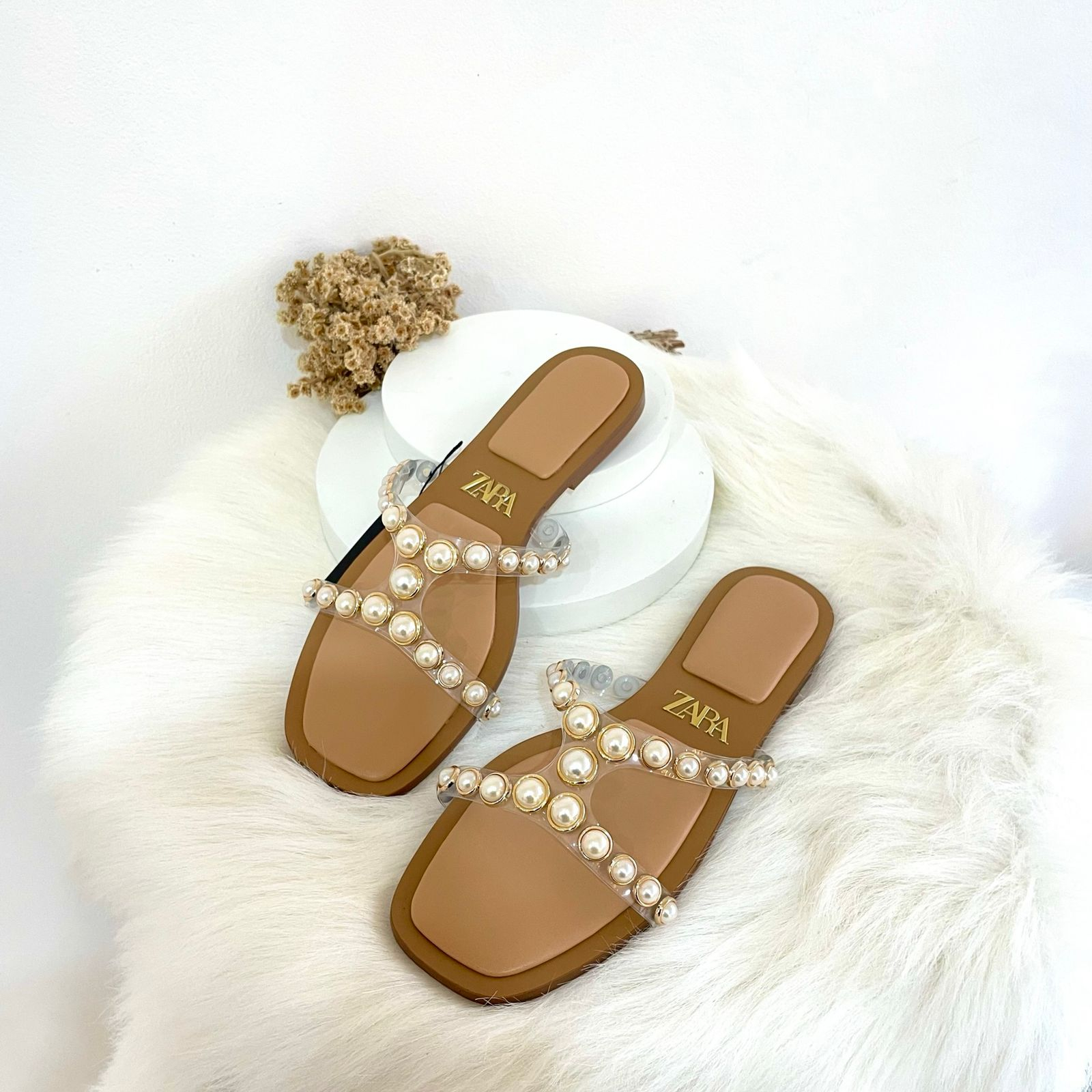 SANDAL WANITA ZS-3996 FLAT BROWN