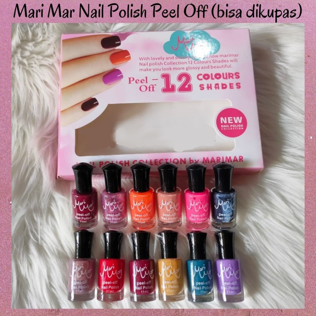 Per Box ( Isi 12 Pcs ) - Marimar Nail Polish PEEL OFF 087 Series