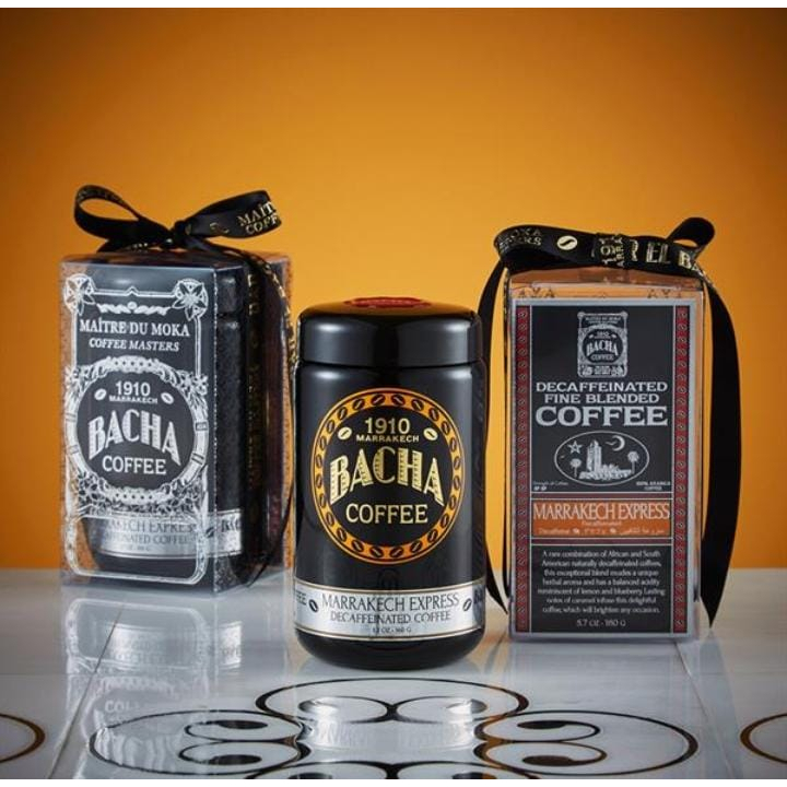 BACHA COFFEE MARRAKECH EXPRESS DECAFFEINATED COFFEE GROUND BEANS 160g