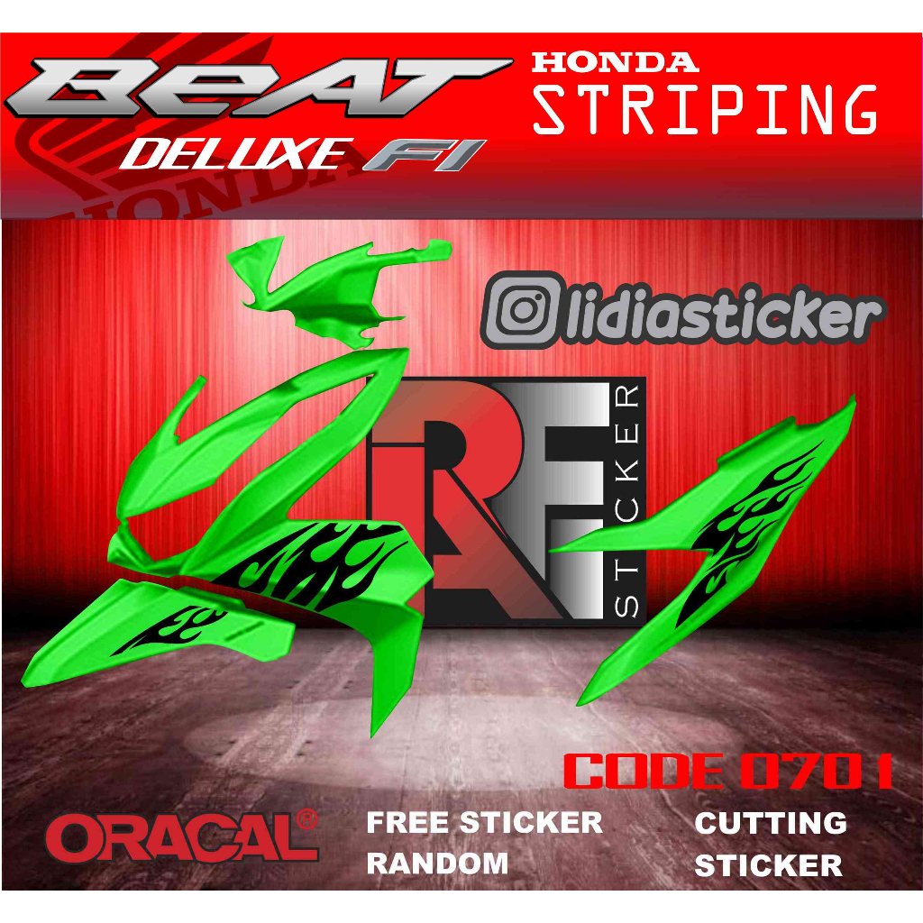 STRIPING BEAT DELUXE MINIMALIS MOTIF API STIKER BEAT