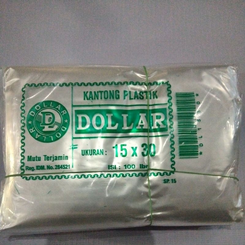 Plastik dollar ukuran 15x30