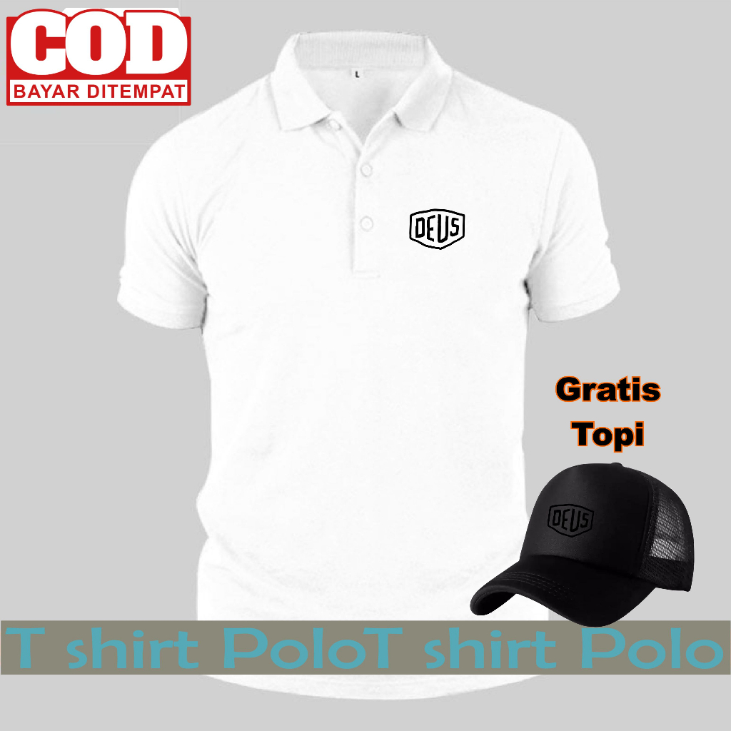 Baju distro / Baju polo / Baju polo pria / Polo distro / Baju Pria / Kaos Polo Distro D3us USA Hitam