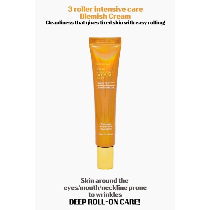 🇰🇷BLEMISH INTENSIVE CARE CREAM WITH 3 ROLLER (30ML)