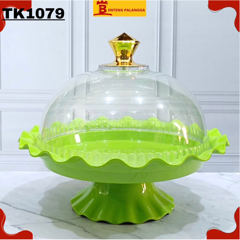 caketray tempat kue bosara cantik hijau tebal golden sunkist TK 1079