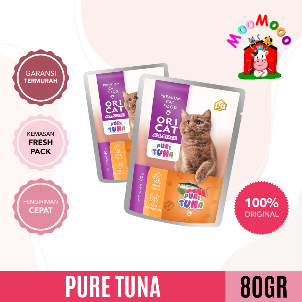 Makanan Basah Kucing Ori Cat Pouch All Stage WetFood 80GR