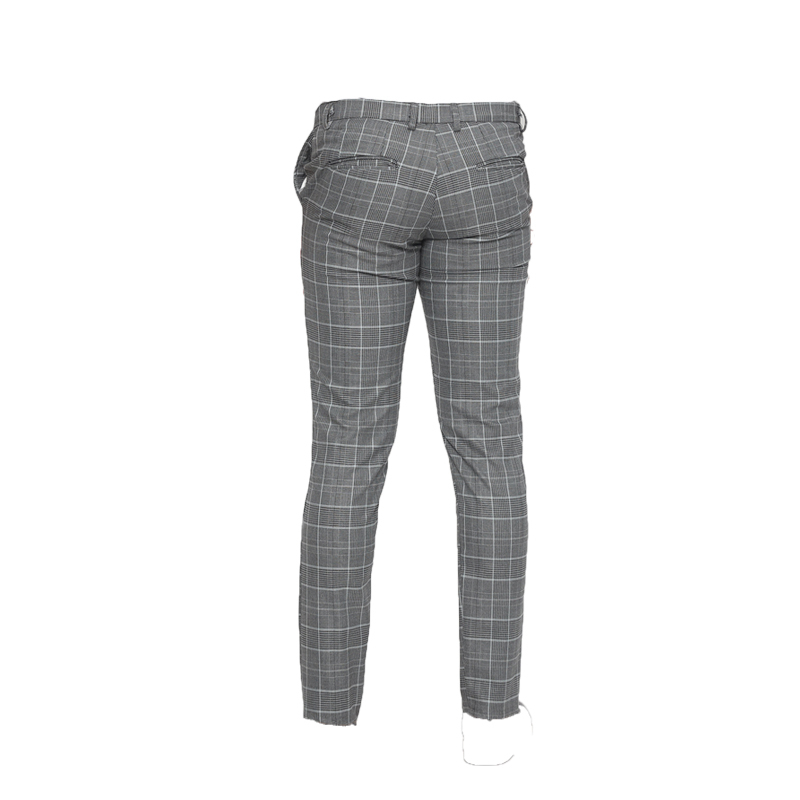 Ankle Pants Tartan Dark Grey Charcoal / Celana Ankle Pants Unisex / Celana Formal Pria Wanita
