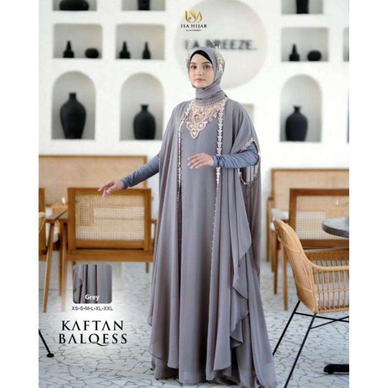 kaftan balqees by isa hijab free godiebag (BISA COD)