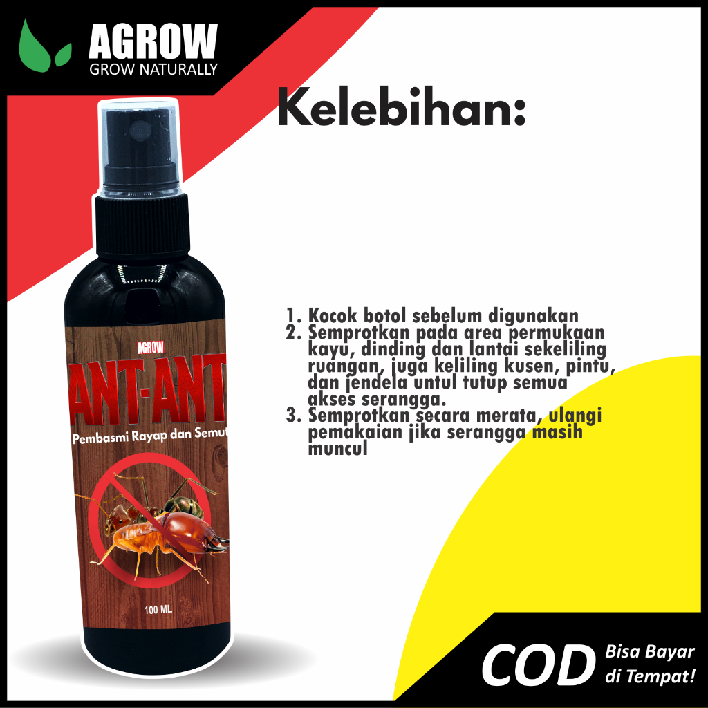 ANT-ANT Cairan Anti Serangga Pembasmi Rayap dan Semut Spray Anti Semut Anti Kecoa Anti Rayap Anti Kutu Anti Rayap Racun Rayap Semprot Cair Obat Rayap Totor Kayu