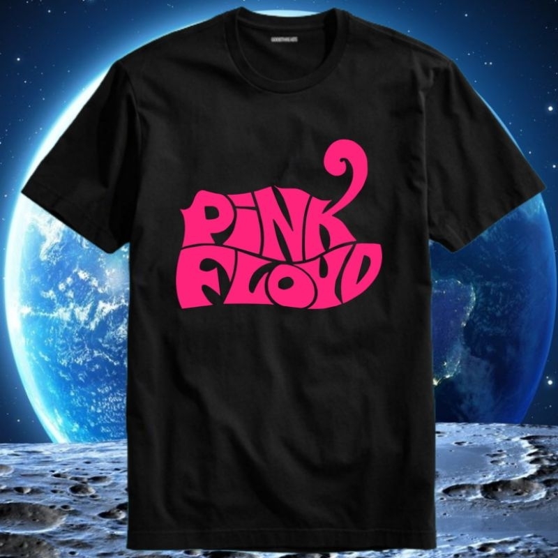 Baju Kaos Tshirt Pria Laki Cowok Cewek Unisex Band Rock Logo Pink Floyd Cod Oversize Monopoly Atom H