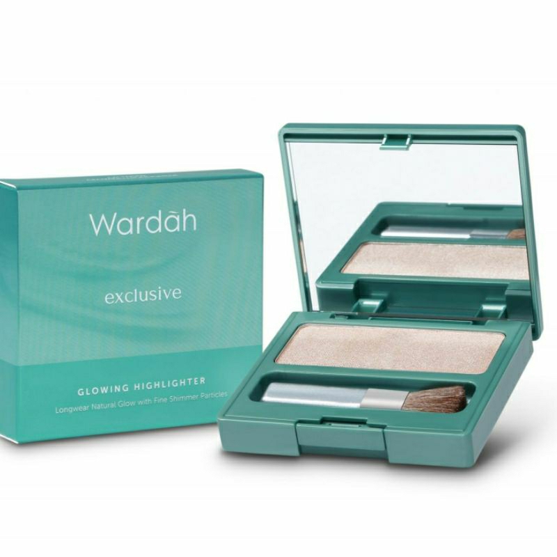 Wardah Exclusive Glowing Highlighter 6.5g - memberikan efek glow Shimmer halus tahan lama seharian kosmetik wajah makeup Muka Cosmetic Make Up Kecantikan Cantik