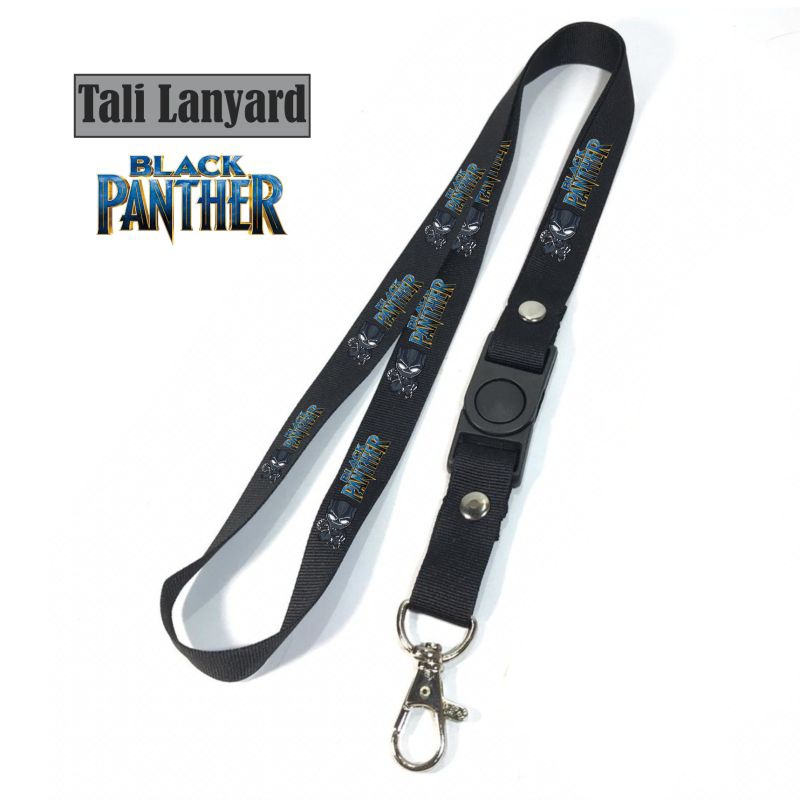 

lanyard BLACK PANTHER tali lanyard MARVEL FILMS gantungan kunci name tag id card kartu nama / tali lanyard gantungan leher fullprint