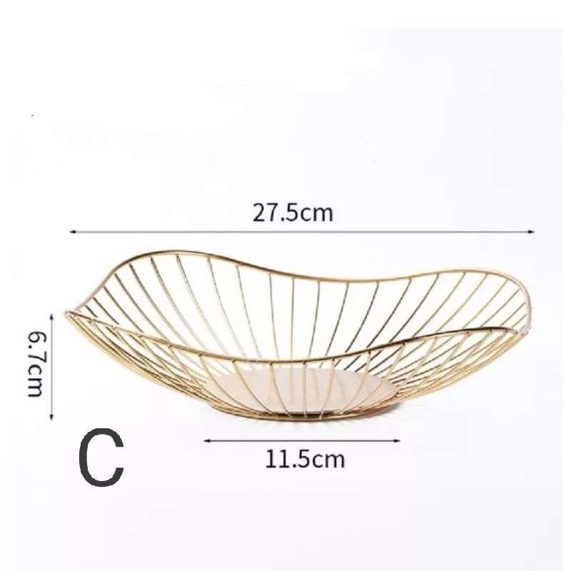 Keranjang Tempat Buah Bahan Tebal / Fruit Tray / Keranjanh Buah Gold / Wadah Buah Cantik