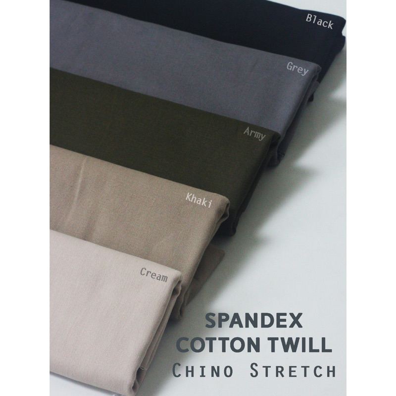 Kain cino chinos chino stretch cotton katun twill spandex