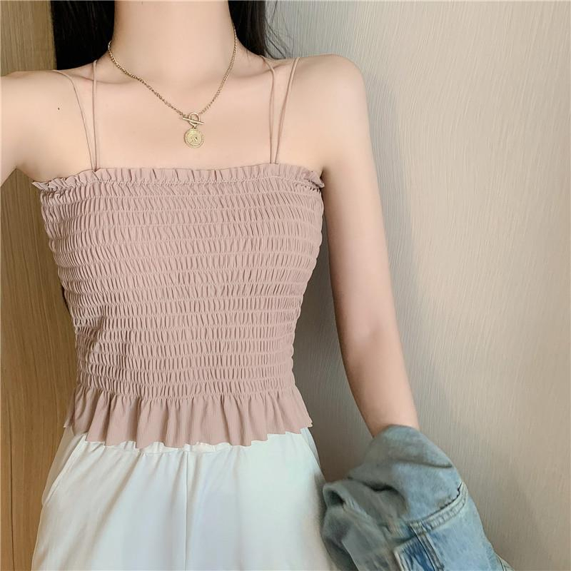 Tank Top Atasan Wanita Import Pendek Tanktop With Bra Fashion Mini Sexy Korean 897