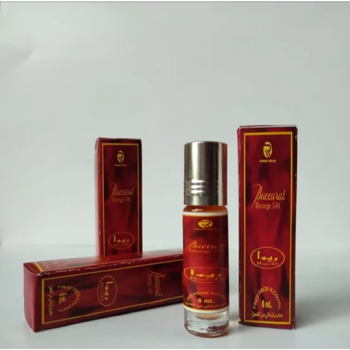 Raiwand Parfum BACCARAT Pria Wanita Roll On Non Alkohol Original 6ml