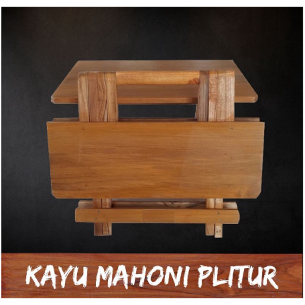 MEJA LIPAT 30x40 cm MIRING &amp; LIPAT  KAYU MAHONI FUL PLITUR