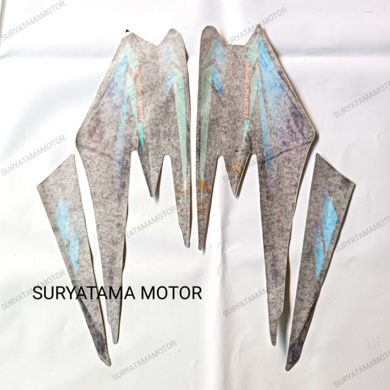 stiker striping list rx king 2002 hitam biru laminasi