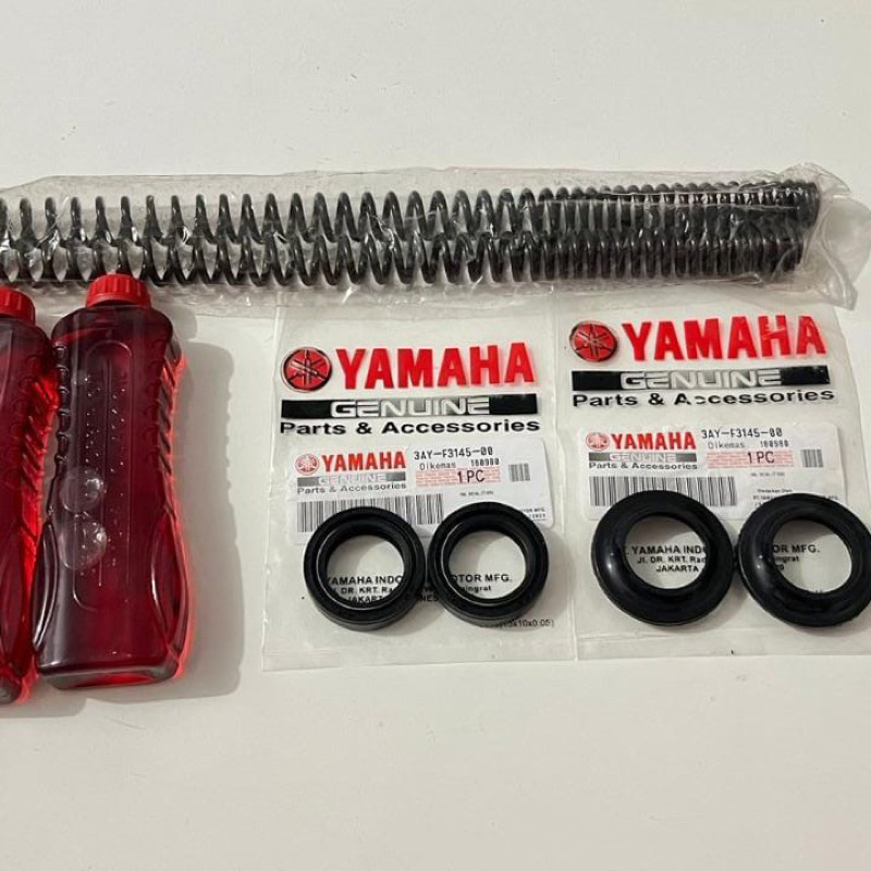 PAKET PER SEAL SHOCK OIL SOK JUPITER Z1 MIO J M3 SMILE MIO NEW FORCE VEGA SOUL GT YAMAHA  2pcs PER SHOCK 2pcs OIL SHOCK 2pcs SEAL SHOCK 2pca SEAL ABU