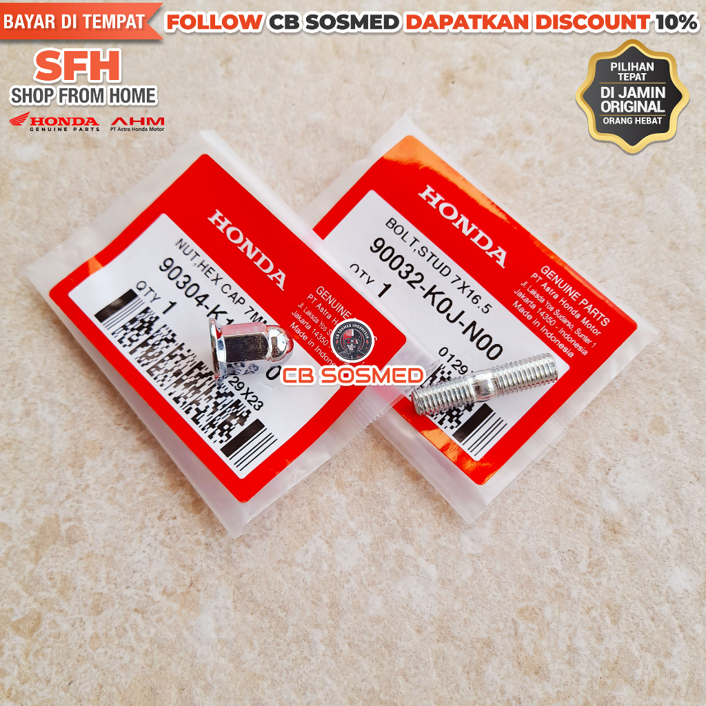 Baut Knalpot BeAT Street 2020 Drat M7 Mur Knalpot BeAT Street K1A 2021 2022 2023 Original Honda AHM 