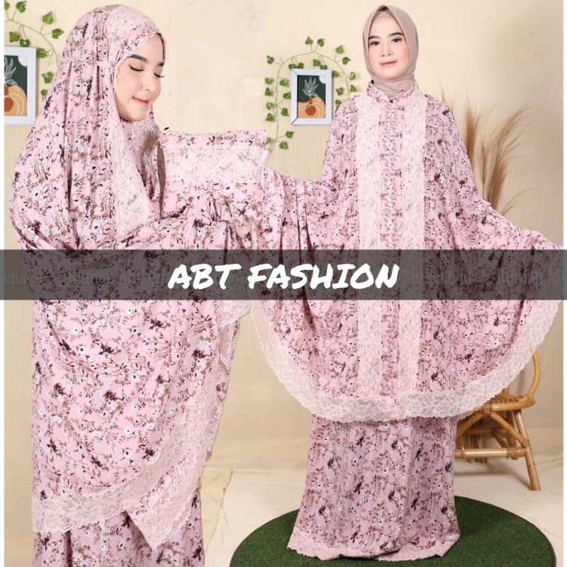 Mukena Syuhada Ainun Baby Silk Premium Dengan Renda Mewah Mukena Dewasa - ABT FASHION
