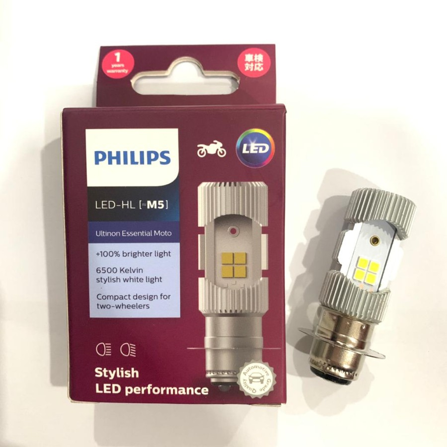 Bohlam Lampu Depan Led Philips Ultinon M5 Motor